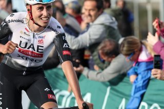 La joie de Jan Christen au moment de franchir la ligne KEYSTONE/EPA/LUIS FORRA